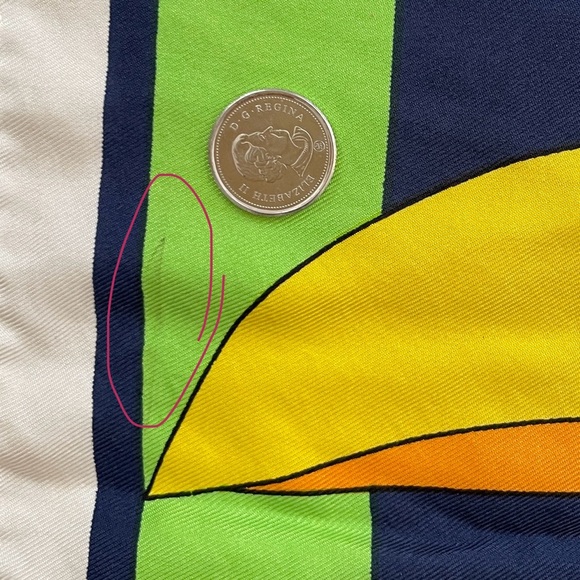 Vtg 1960s Pierre Cardin Colorful Floral Silk Scarf - Picture 15 of 16